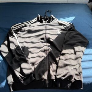 Adidas Black Jacket with White Accents